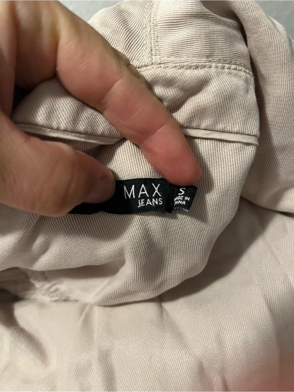Beige Drawstring Trench Coat Jacket - Picture 3 of 4